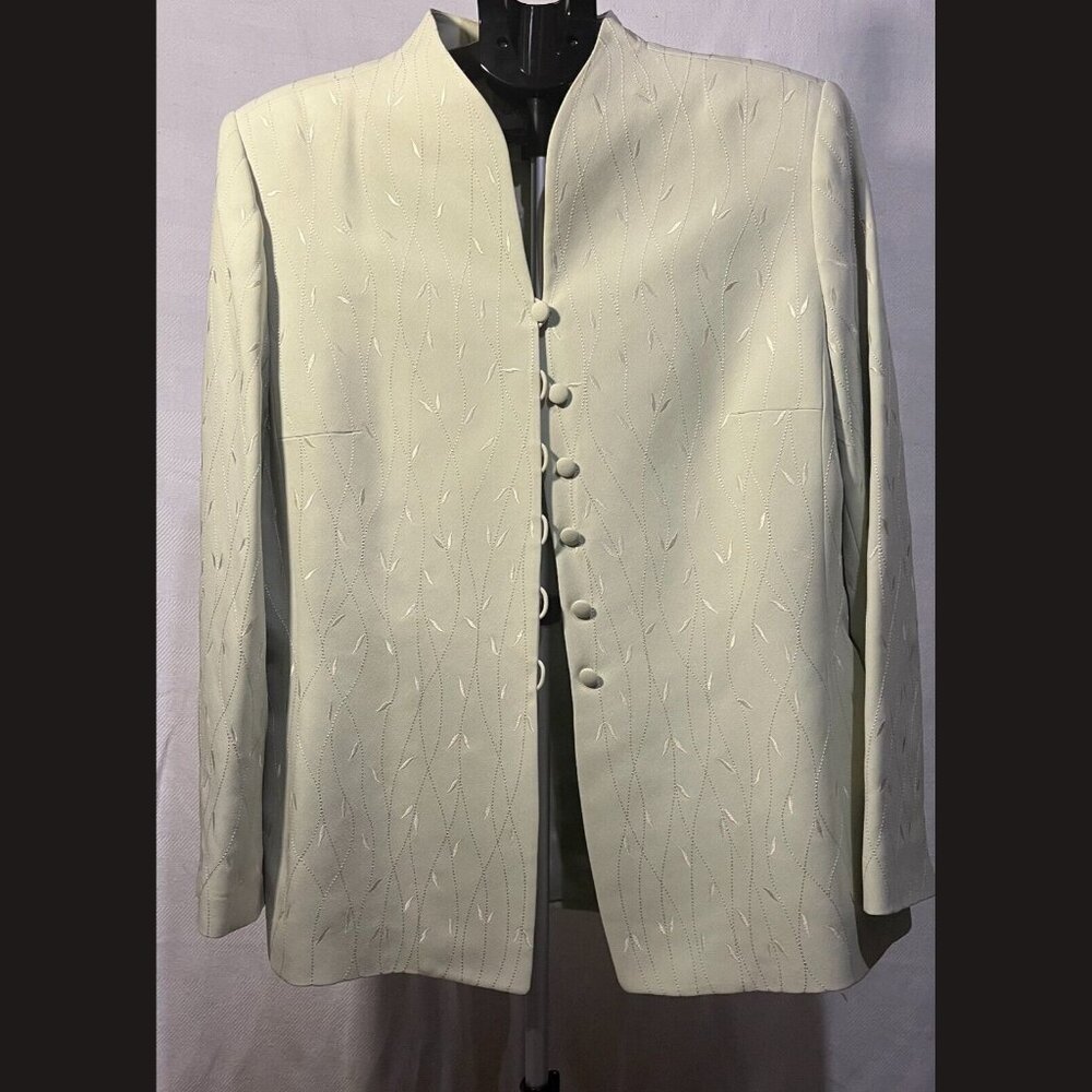 Collections for Le suit womens green suit jacket size 16